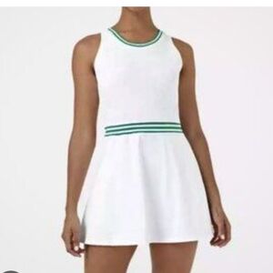 Halara Everyday Cloudful Air First Place Dress In White Green XSmall New